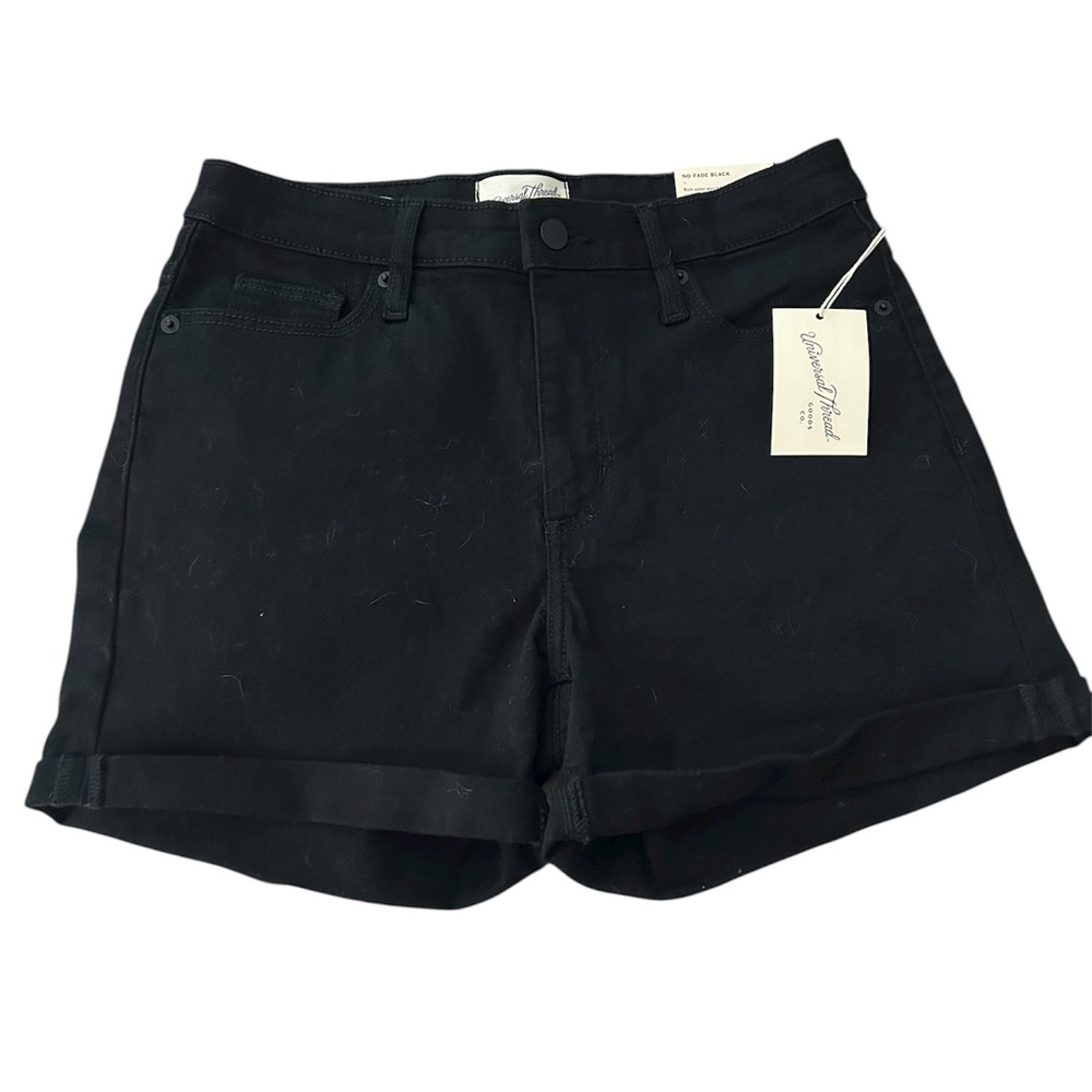 Universal Thread no fade black midi high rise short 6